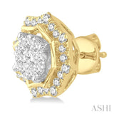 FLOWER SHAPE LOVEBRIGHT DIAMOND EARRINGS
