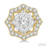 FLOWER SHAPE LOVEBRIGHT DIAMOND EARRINGS