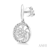 FLOWER SHAPE DIAMOND EARRINGS