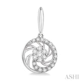 FLOWER SHAPE DIAMOND EARRINGS