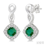 GEMSTONE & DIAMOND EARRINGS