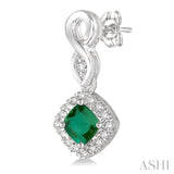 GEMSTONE & DIAMOND EARRINGS