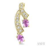 OVAL SHAPE GEMSTONE & DIAMOND EARRINGS