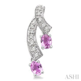 OVAL SHAPE GEMSTONE & DIAMOND EARRINGS