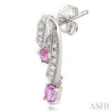 OVAL SHAPE GEMSTONE & DIAMOND EARRINGS