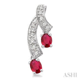 OVAL SHAPE GEMSTONE & DIAMOND EARRINGS