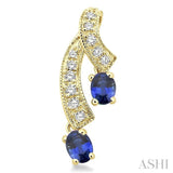OVAL SHAPE GEMSTONE & DIAMOND EARRINGS