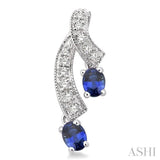 OVAL SHAPE GEMSTONE & DIAMOND EARRINGS