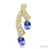 OVAL SHAPE GEMSTONE & DIAMOND EARRINGS