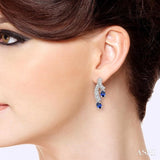 OVAL SHAPE GEMSTONE & DIAMOND EARRINGS