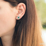 OVAL SHAPE GEMSTONE & DIAMOND EARRINGS