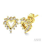 HEART SHAPE DIAMOND EARRINGS