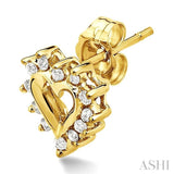 HEART SHAPE DIAMOND EARRINGS