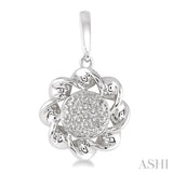 SILVER TWISTED DIAMOND EARRINGS