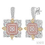 FLOWER SHAPE DIAMOND EARRINGS