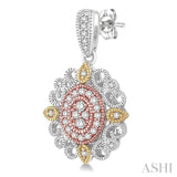 FLOWER SHAPE DIAMOND EARRINGS