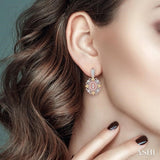 FLOWER SHAPE DIAMOND EARRINGS