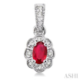 OVAL SHAPE GEMSTONE & DIAMOND EARRINGS