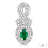 OVAL SHAPE GEMSTONE & DIAMOND EARRINGS