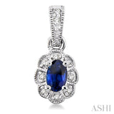 OVAL SHAPE GEMSTONE & DIAMOND EARRINGS