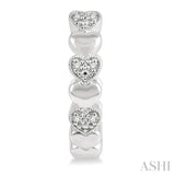 HEART SHAPE SILVER DIAMOND EARRINGS