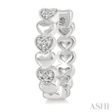 HEART SHAPE SILVER DIAMOND EARRINGS