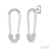 DIAMOND SAFETY PIN EARRINGS