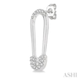 DIAMOND SAFETY PIN EARRINGS
