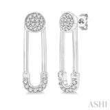 DIAMOND SAFETY PIN EARRINGS