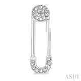 DIAMOND SAFETY PIN EARRINGS