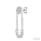 DIAMOND SAFETY PIN EARRINGS