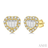 HEART SHAPE DIAMOND EARRINGS
