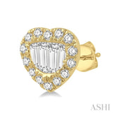 HEART SHAPE DIAMOND EARRINGS
