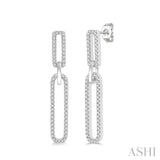 DIAMOND PAPER CLIP EARRINGS