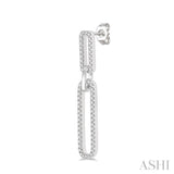 DIAMOND PAPER CLIP EARRINGS