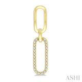 DIAMOND PAPER CLIP EARRINGS