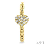 HEART SHAPE DIAMOND HUGGIES EARRINGS