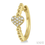 HEART SHAPE DIAMOND HUGGIES EARRINGS