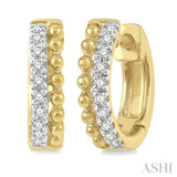 DIAMOND BEAD HUGGIES EARRINGS