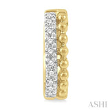 DIAMOND BEAD HUGGIES EARRINGS