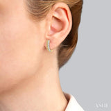DIAMOND BEAD HUGGIES EARRINGS