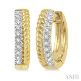 DIAMOND BEAD HUGGIES EARRINGS