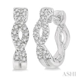 DIAMOND SWIRL HUGGIES EARRINGS