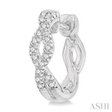 DIAMOND SWIRL HUGGIES EARRINGS