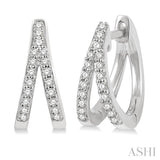 DIAMOND SPLIT HUGGIES EARRINGS