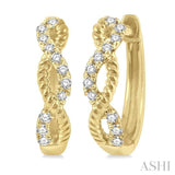 DIAMOND TWISTED HUGGIES EARRINGS