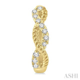 DIAMOND TWISTED HUGGIES EARRINGS