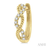 DIAMOND TWISTED HUGGIES EARRINGS