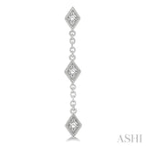 KITE SHAPE STATION DIAMOND EARRINGS