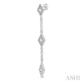 KITE SHAPE STATION DIAMOND EARRINGS
